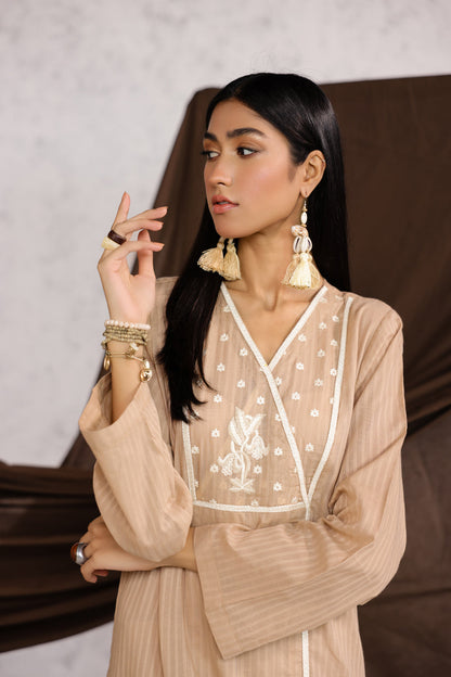 2 Pc Embroidered Dobby Outfit