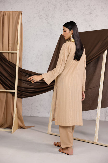 2 Pc Embroidered Dobby Outfit