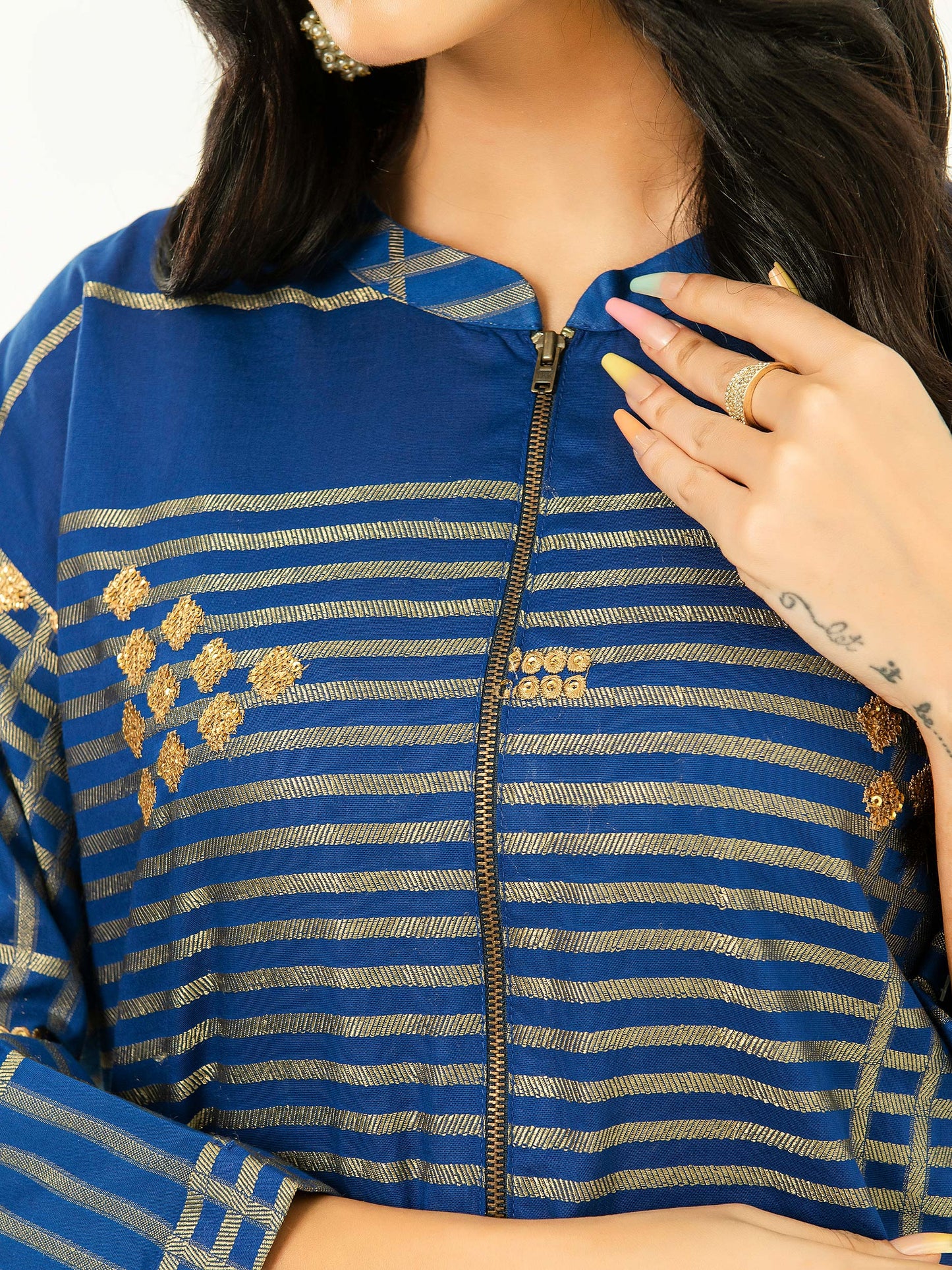 Jacquard Shirt-Embroidered (Pret)