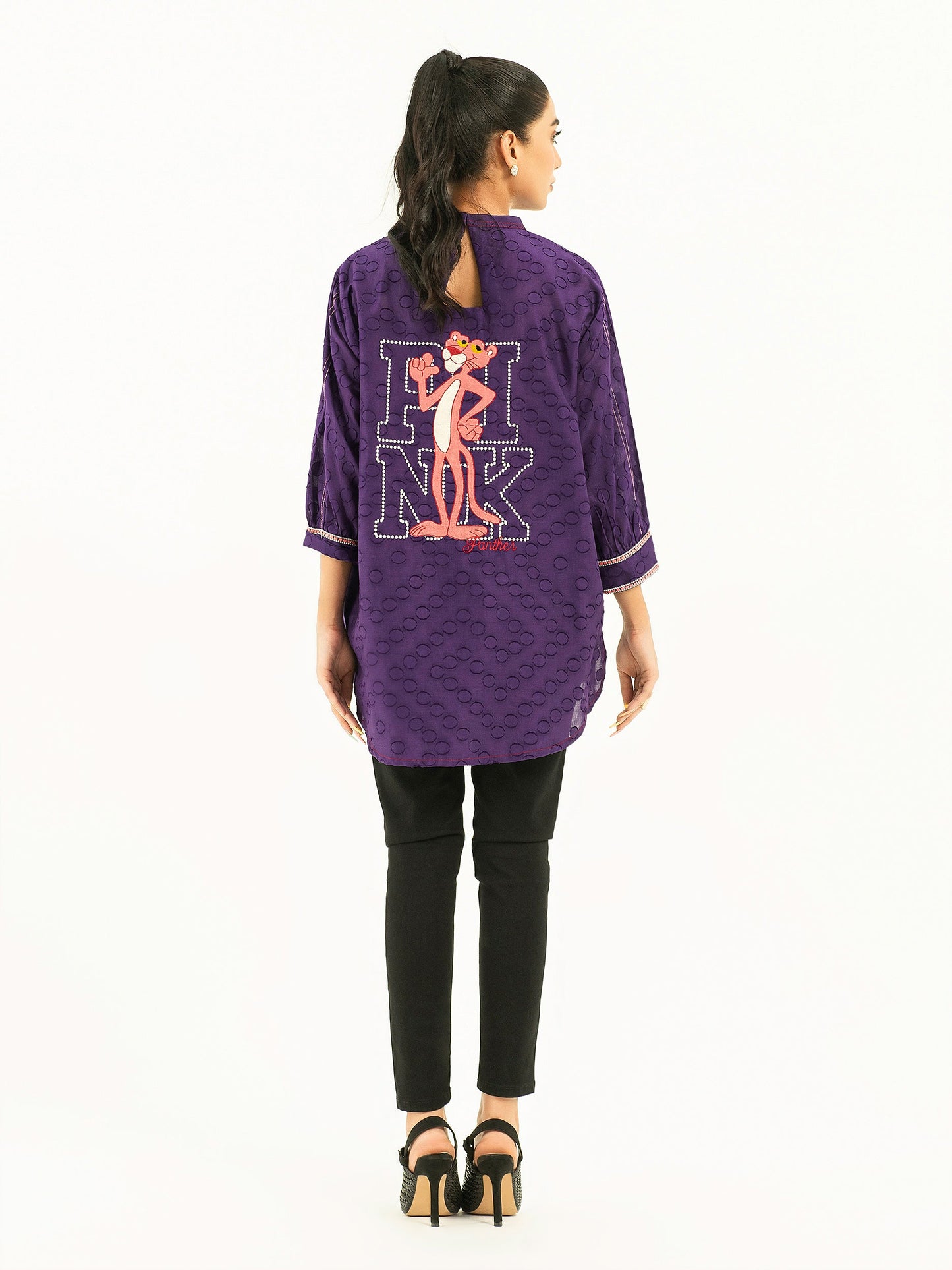 Jacquard Top-Embroidered (Pret)