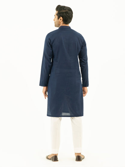 Self Jacquard Kurta