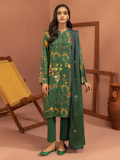 Limelight - 3 Piece Linen Suit-Printed (Unstitched)
