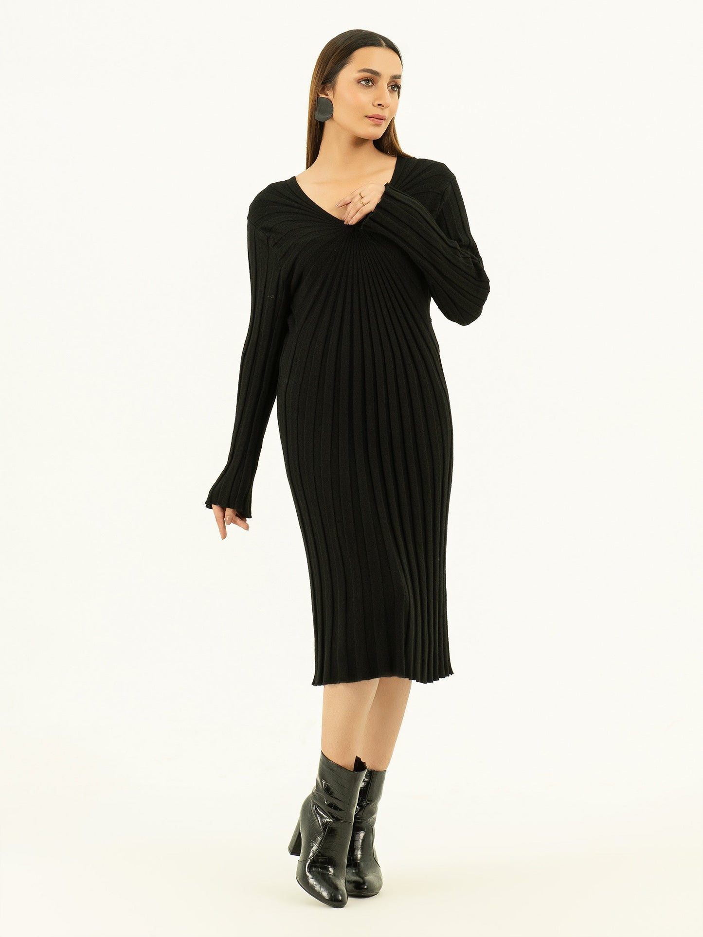 Woolen Bodycon Dress