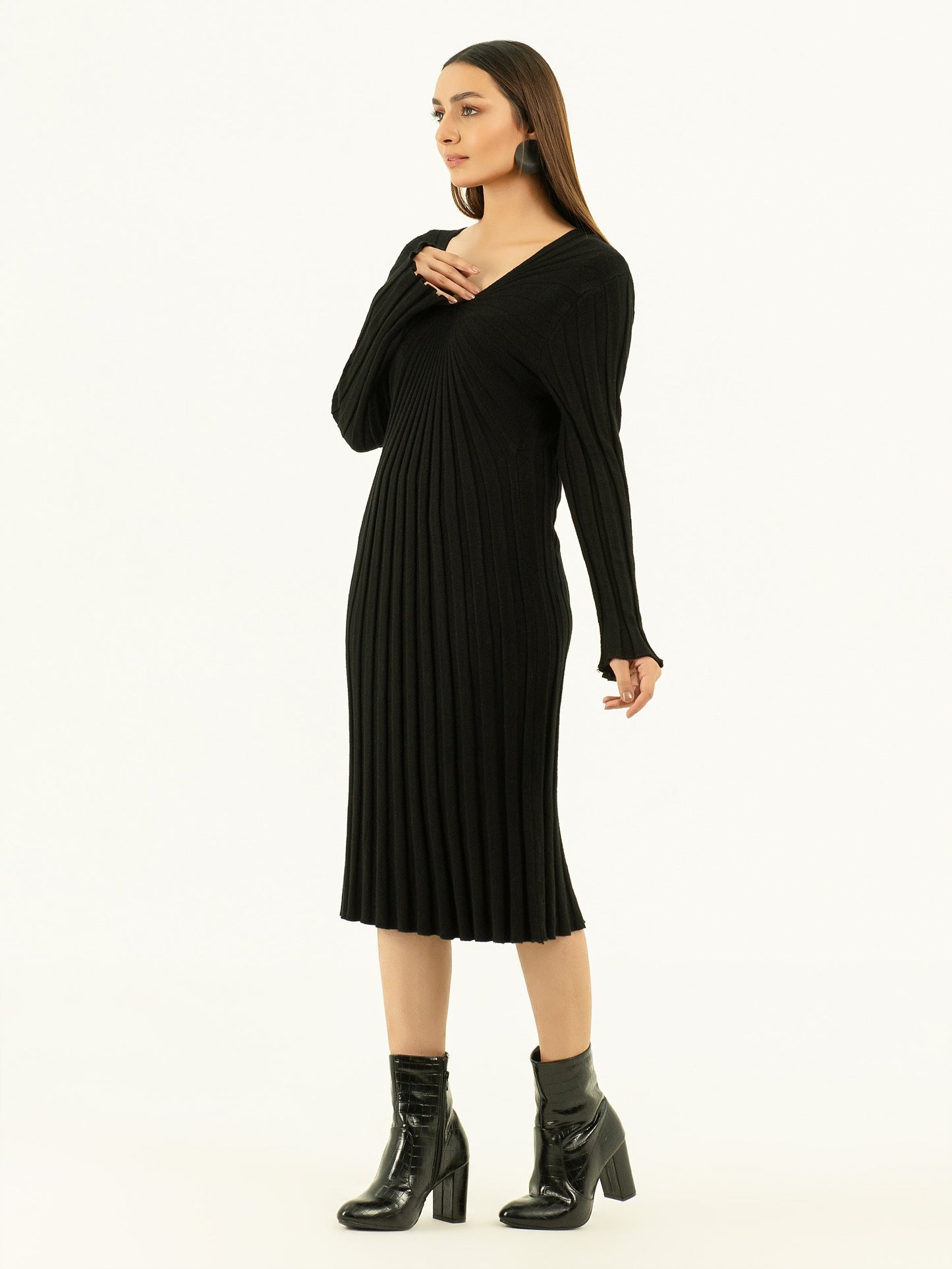 Woolen Bodycon Dress