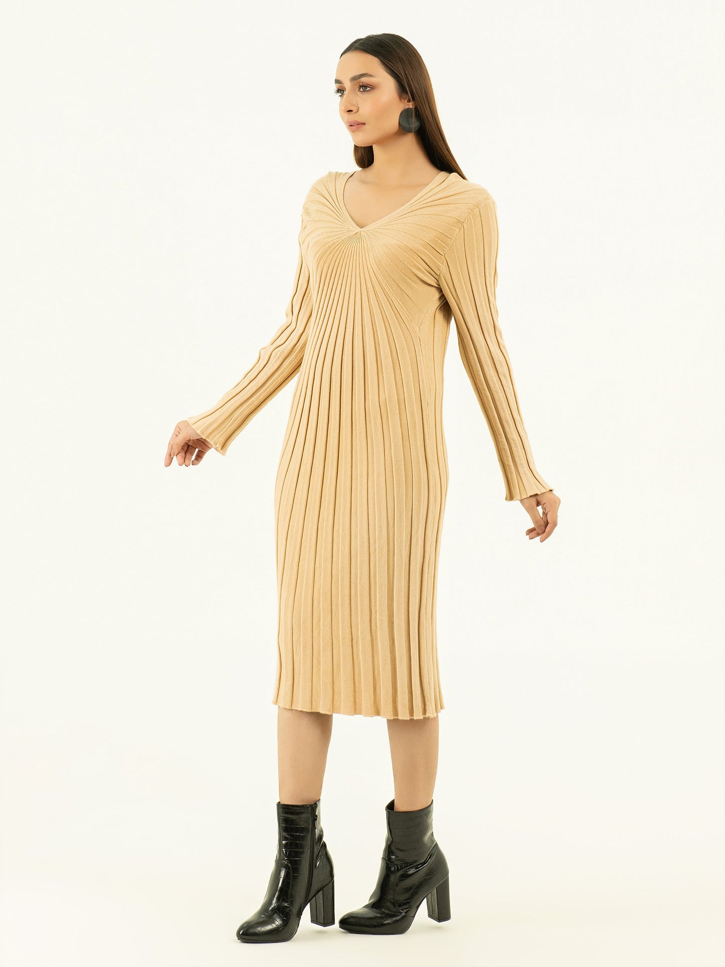 Woolen Bodycon Dress