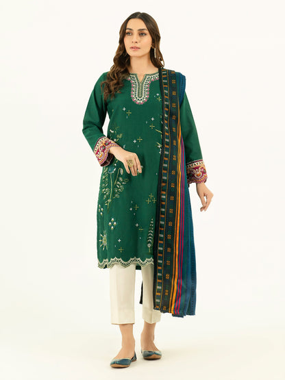 2 Piece Khaddar Suit-Embroidered (Pret)