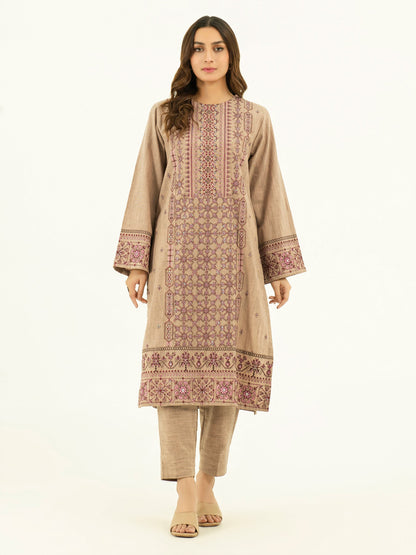 2 Piece Yarn Dyed Suit-Embroidered (Pret)