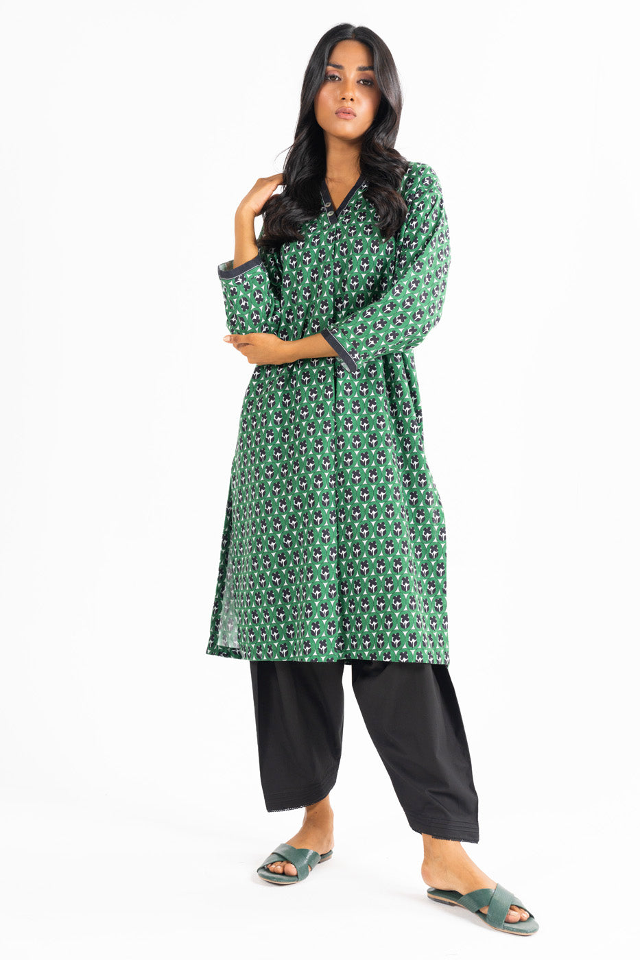 Printed Khaddar Kurti