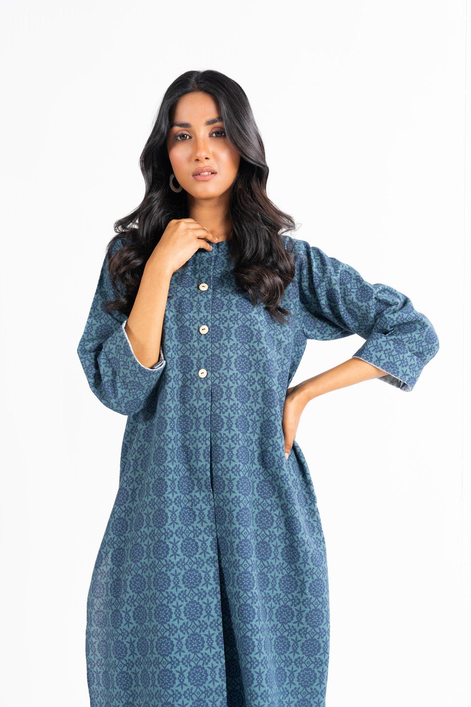 Printed Khaddar Kurti