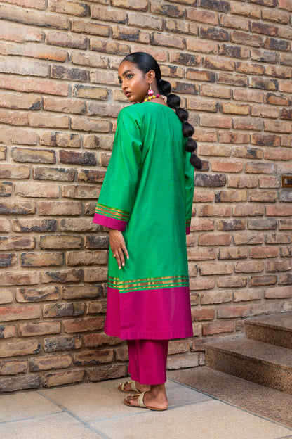 2 Pc Dyed Zari Outfit