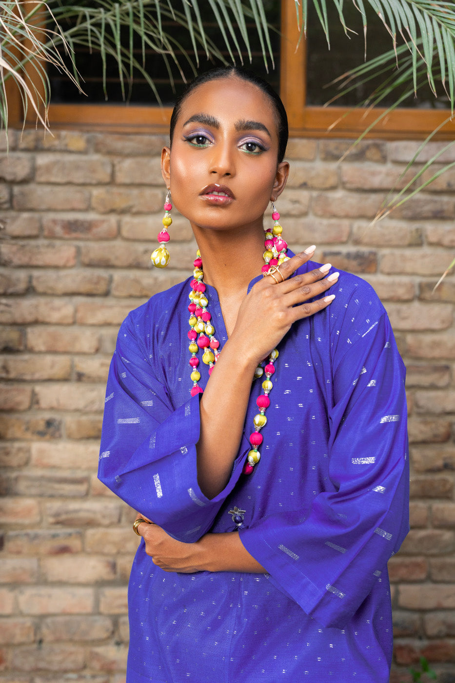 2 Pc Dyed Zari Outfit