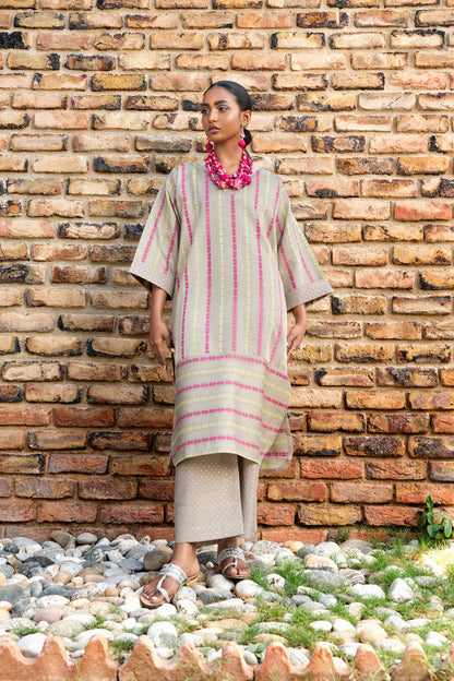 2 Pc Dyed Zari Outfit