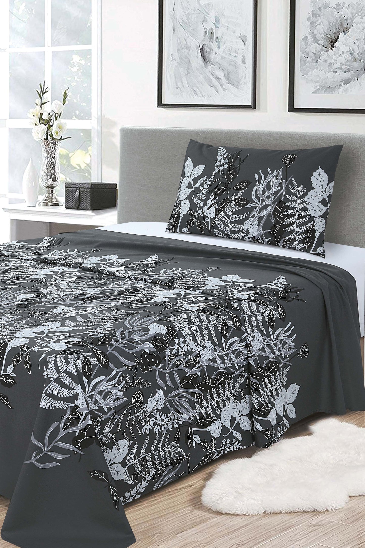 Nishat Linen - Camouflage Floral Sheet Set