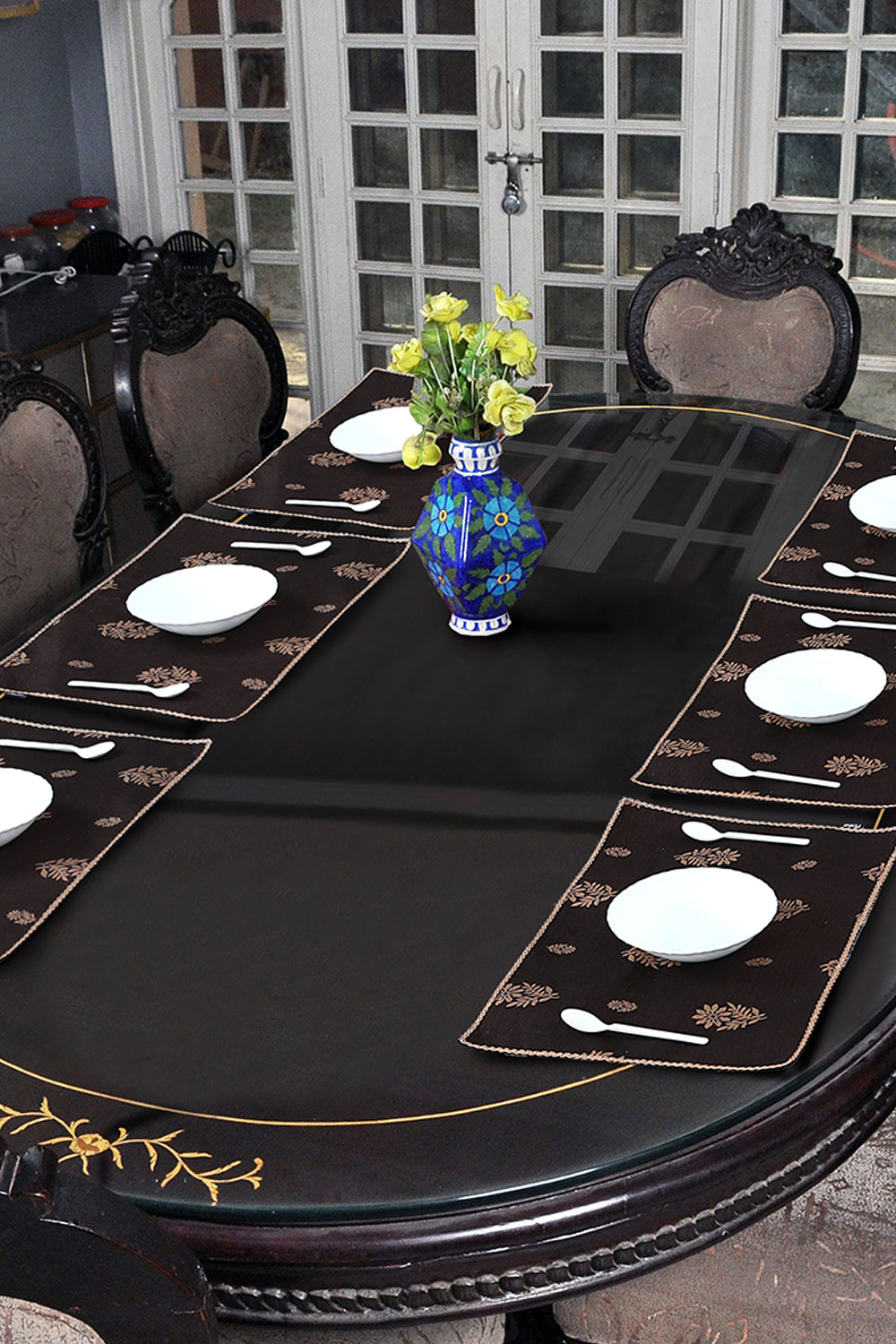 Nishat Linen - Chocolate Fudge Placemat Set 2PC