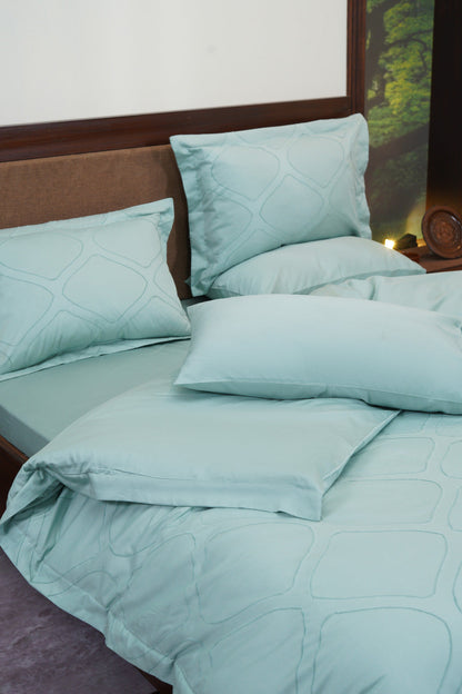 Clip Jacquard Blue - Quilt Cover