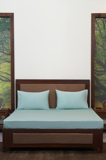 Clip Jacquard Blue - Fitted Sheet