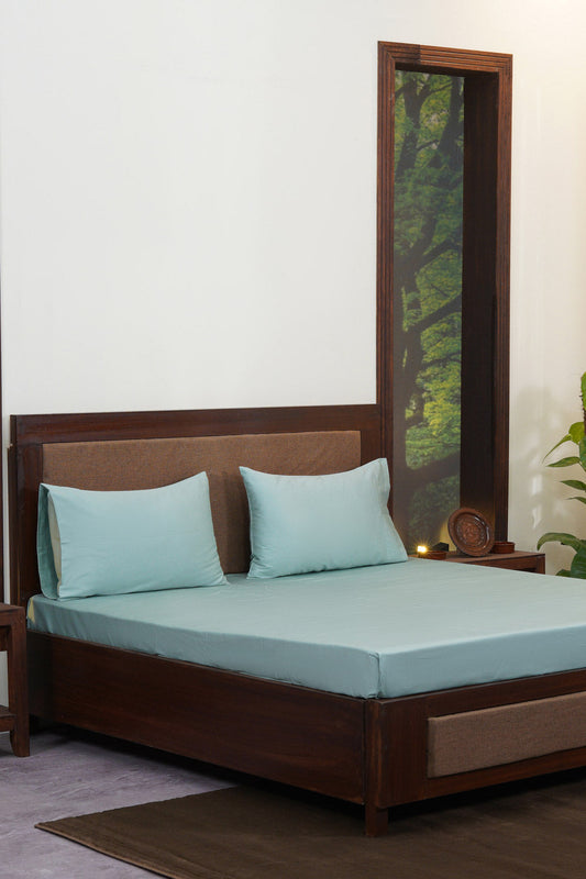 Clip Jacquard Blue - Fitted Sheet