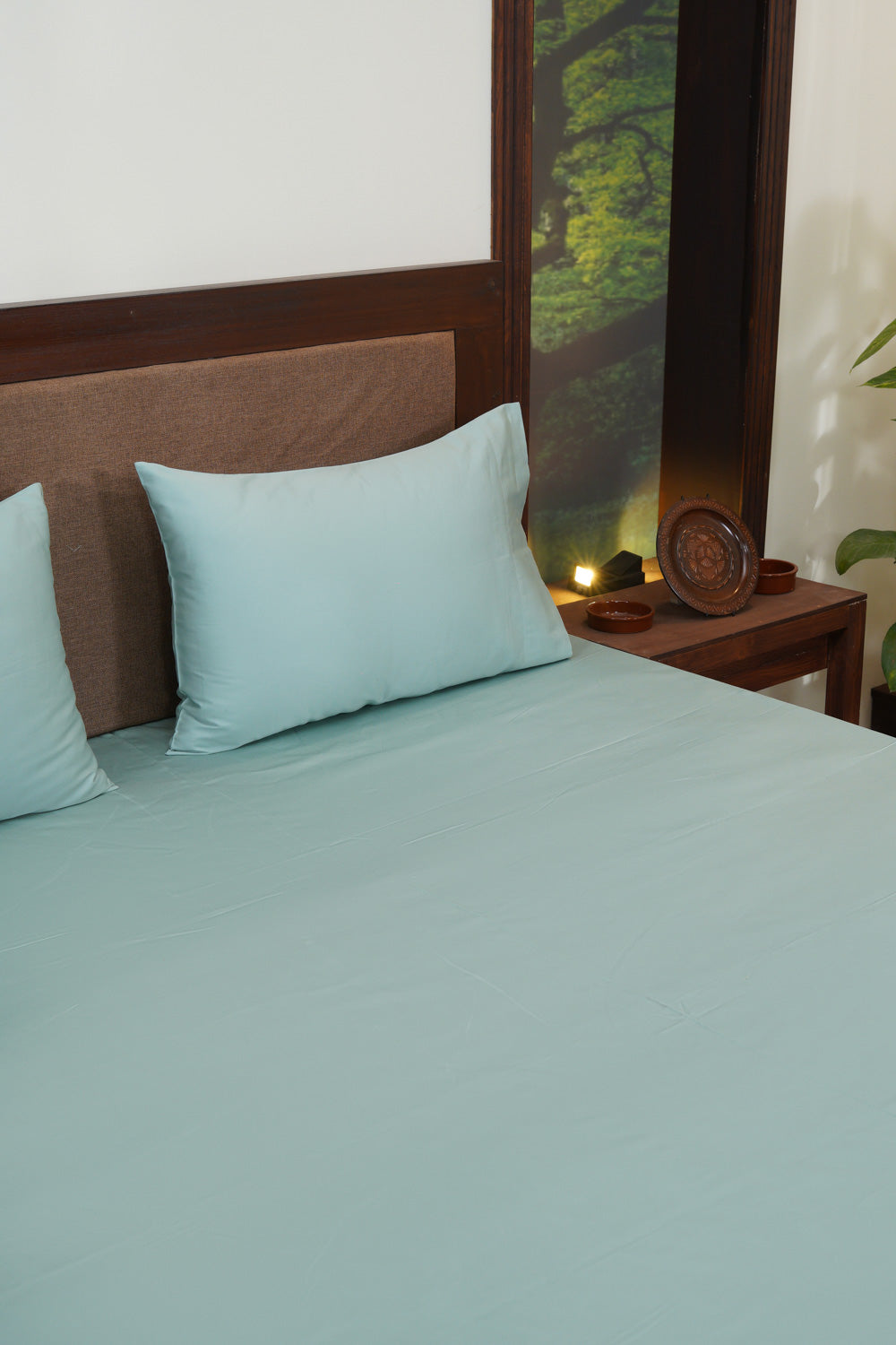 Clip Jacquard Blue - Fitted Sheet