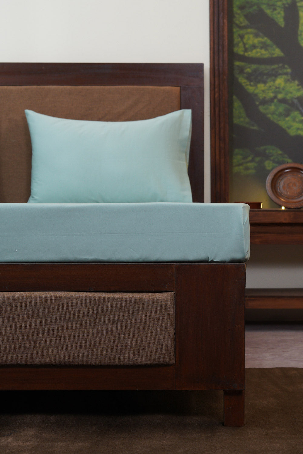 Clip Jacquard Blue - Fitted Sheet