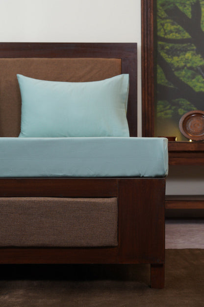 Clip Jacquard Blue - Fitted Sheet