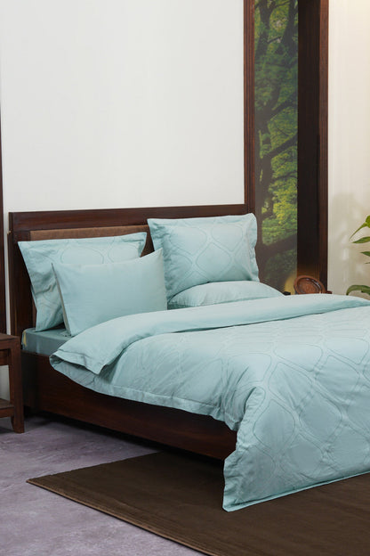 Clip Jacquard Blue - Quilt Cover