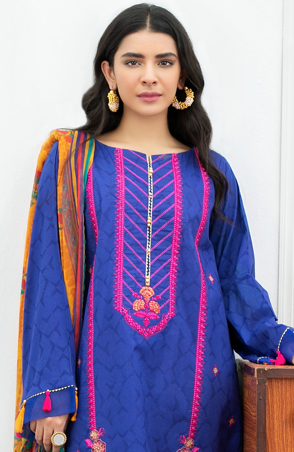 Orient - Unstitched 3 Piece Embroidered Jacquard Suit