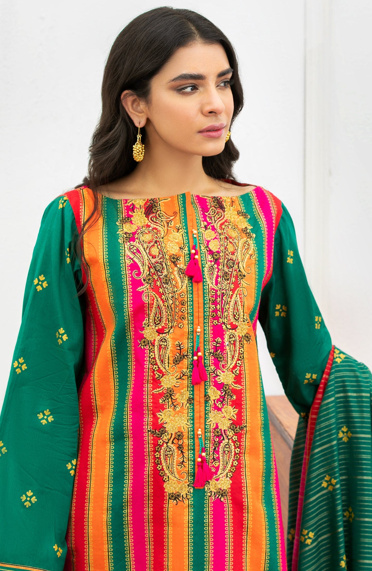 Orient - Unstitched 3 Piece Embroidered Lawn Suit