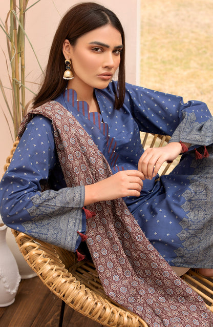 Orient - Unstitched 2 Piece Printed Lawn Shirt Dupatta