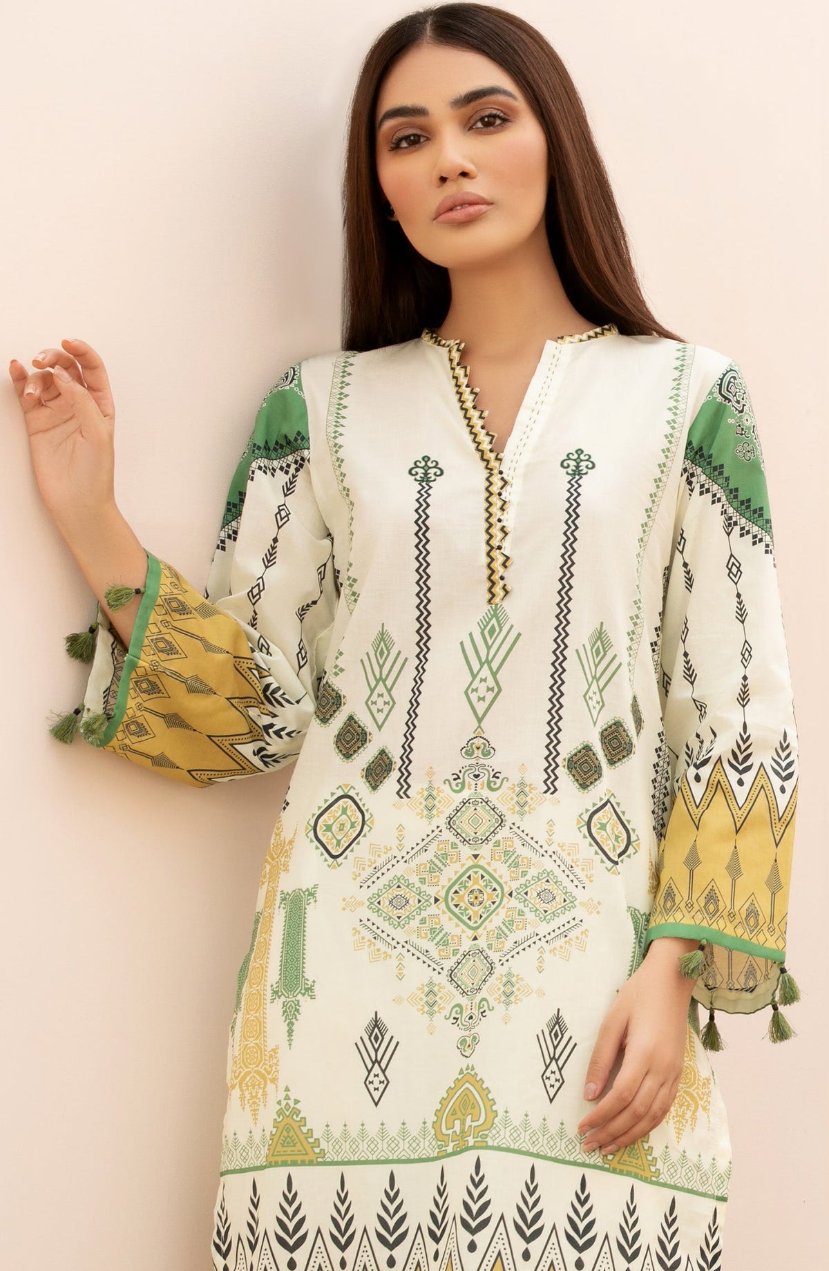 Orient - Unstitched 2 Piece Printed Lawn Shirt Trouser