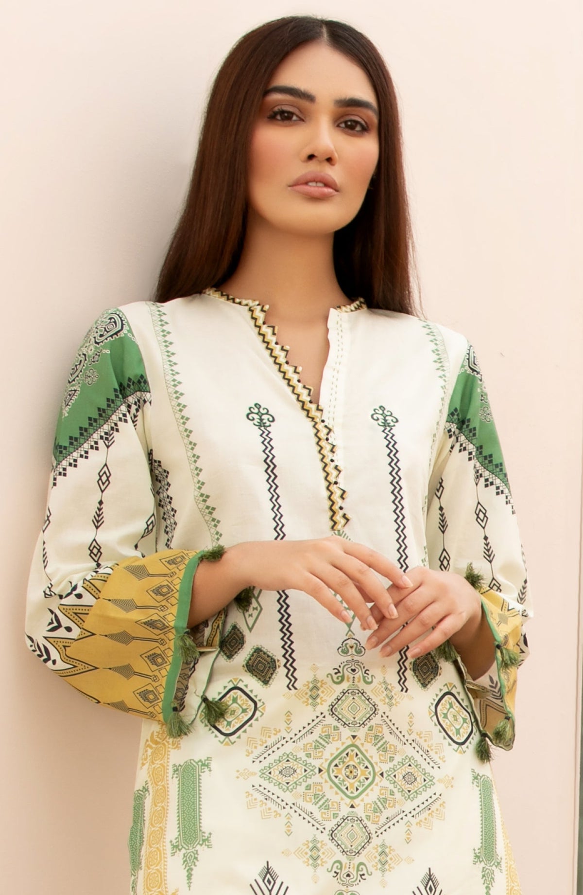 Orient - Unstitched 2 Piece Printed Lawn Shirt Trouser