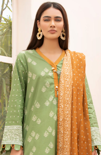 Orient - Unstitched 2 Piece Printed Lawn Shirt Dupatta