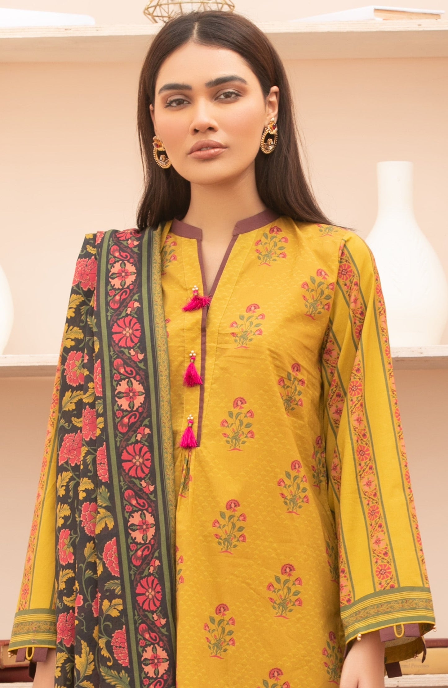 Orient - Unstitched 2 Piece Printed Lawn Shirt Dupatta