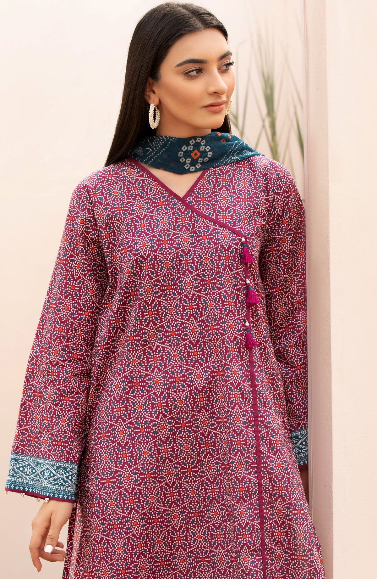 Orient - Unstitched 2 Piece Printed Lawn Shirt Chiffon Dupatta
