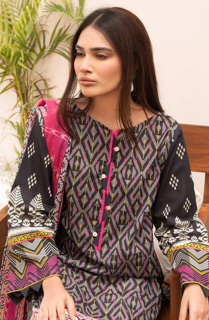 Orient - Unstitched 2 Piece Printed Lawn Shirt Chiffon Dupatta