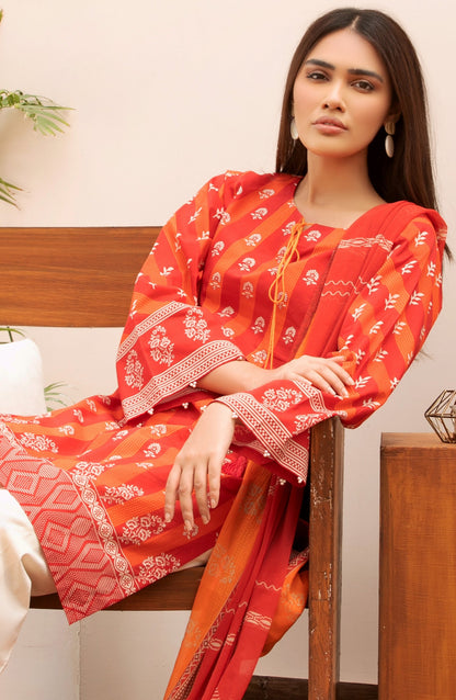 Orient - Unstitched 2 Piece Printed Lawn Shirt Chiffon Dupatta