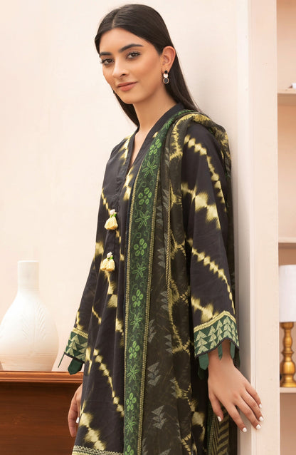 Orient - Unstitched 2 Piece Printed Lawn Shirt Chiffon Dupatta
