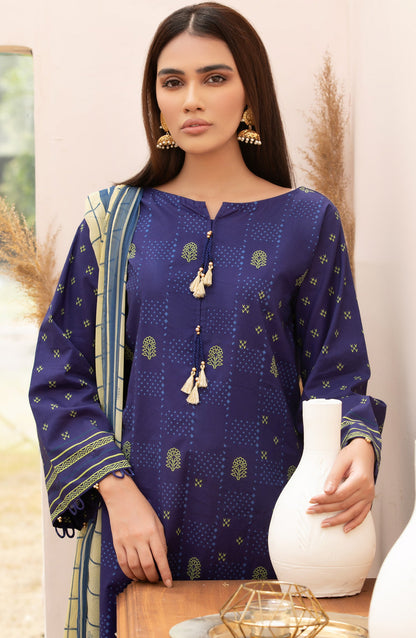 Orient - Unstitched 2 Piece Printed Lawn Shirt Chiffon Dupatta