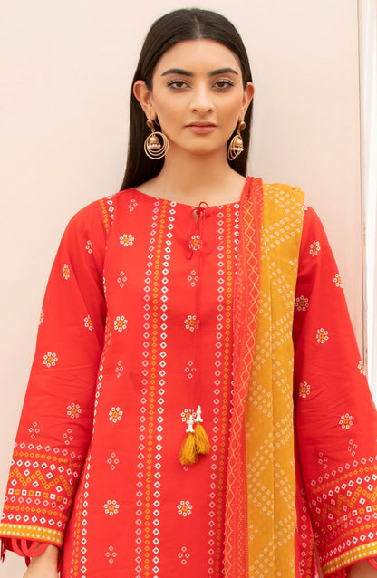 Orient - Unstitched 2 Piece Printed Lawn Shirt Chiffon Dupatta