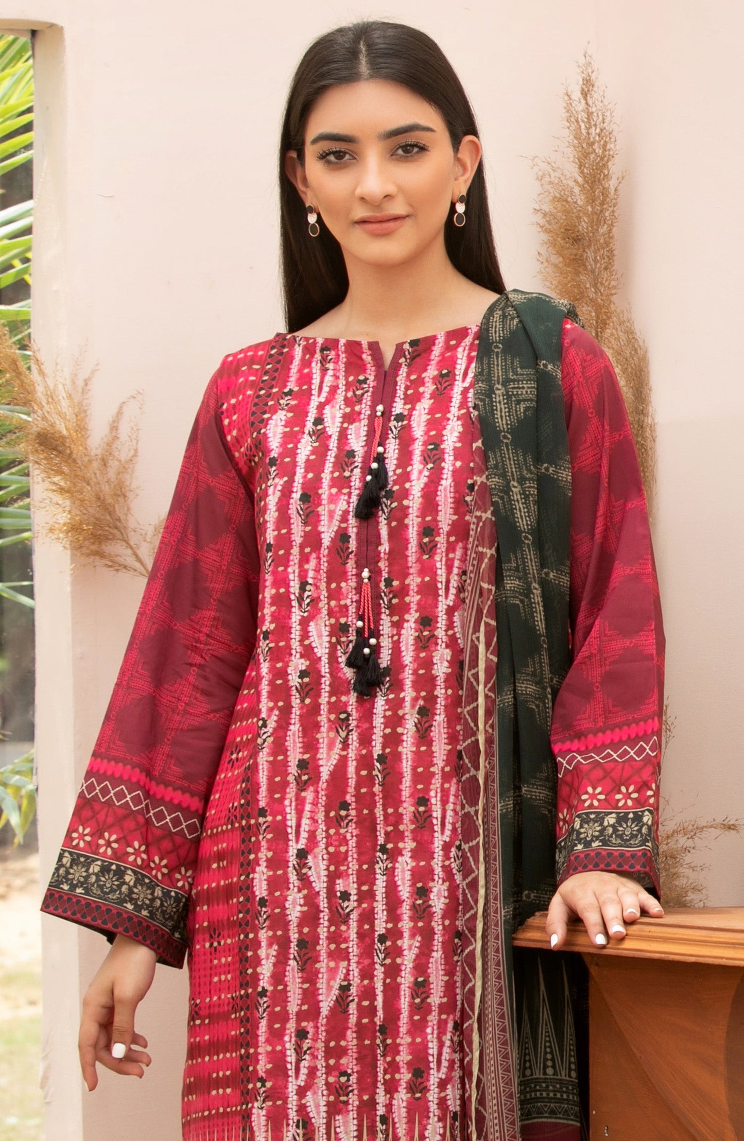 Orient - Unstitched 2 Piece Printed Lawn Shirt Chiffon Dupatta
