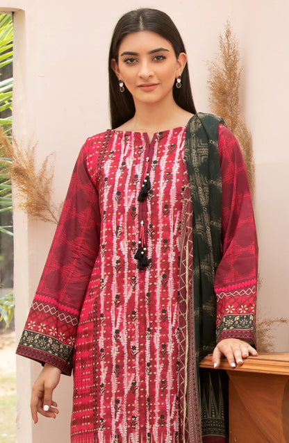 Orient - Unstitched 2 Piece Printed Lawn Shirt Chiffon Dupatta