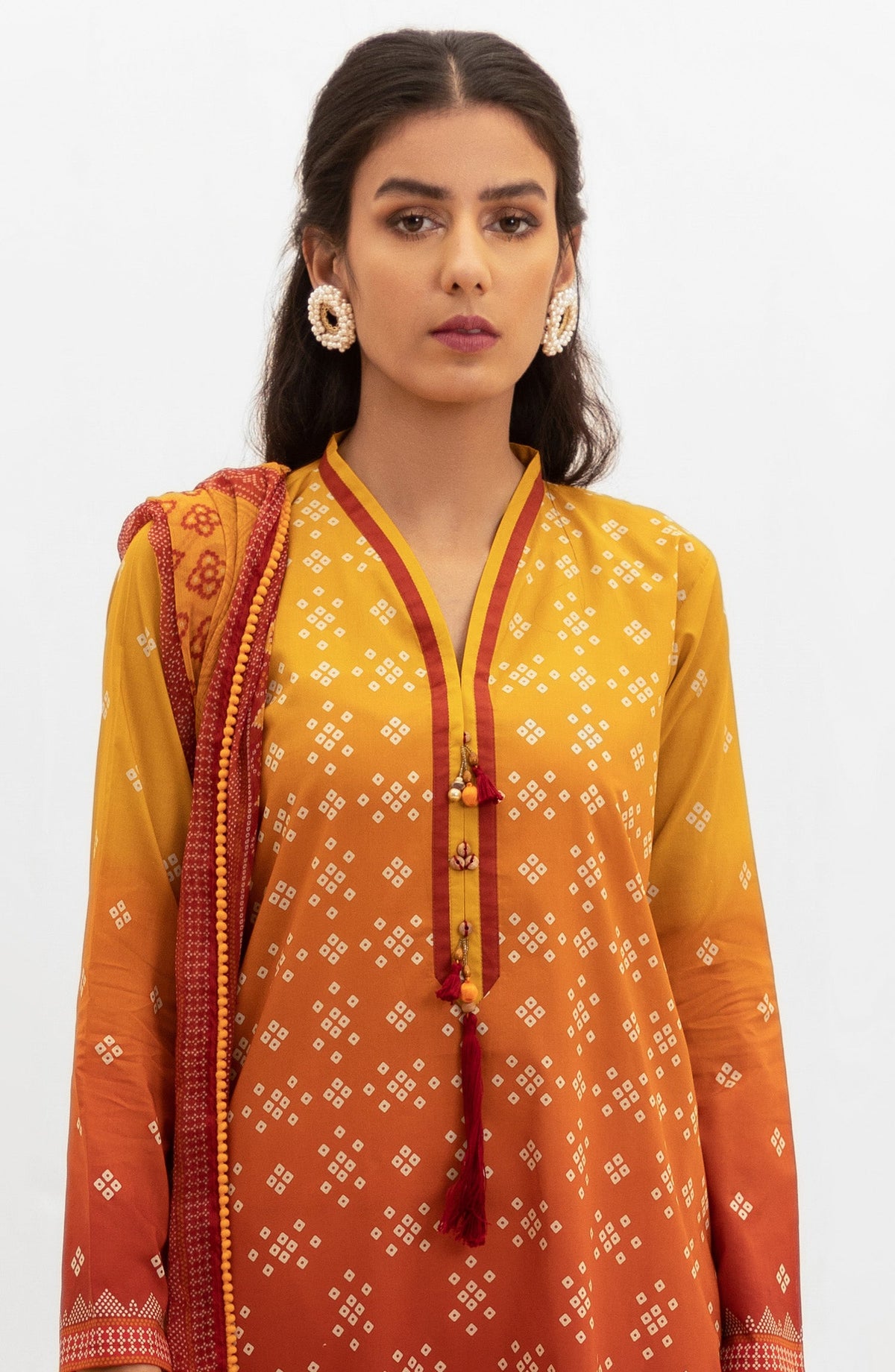 Orient - Unstitched 2 Piece Printed Lawn Shirt and Chiffon Dupatta