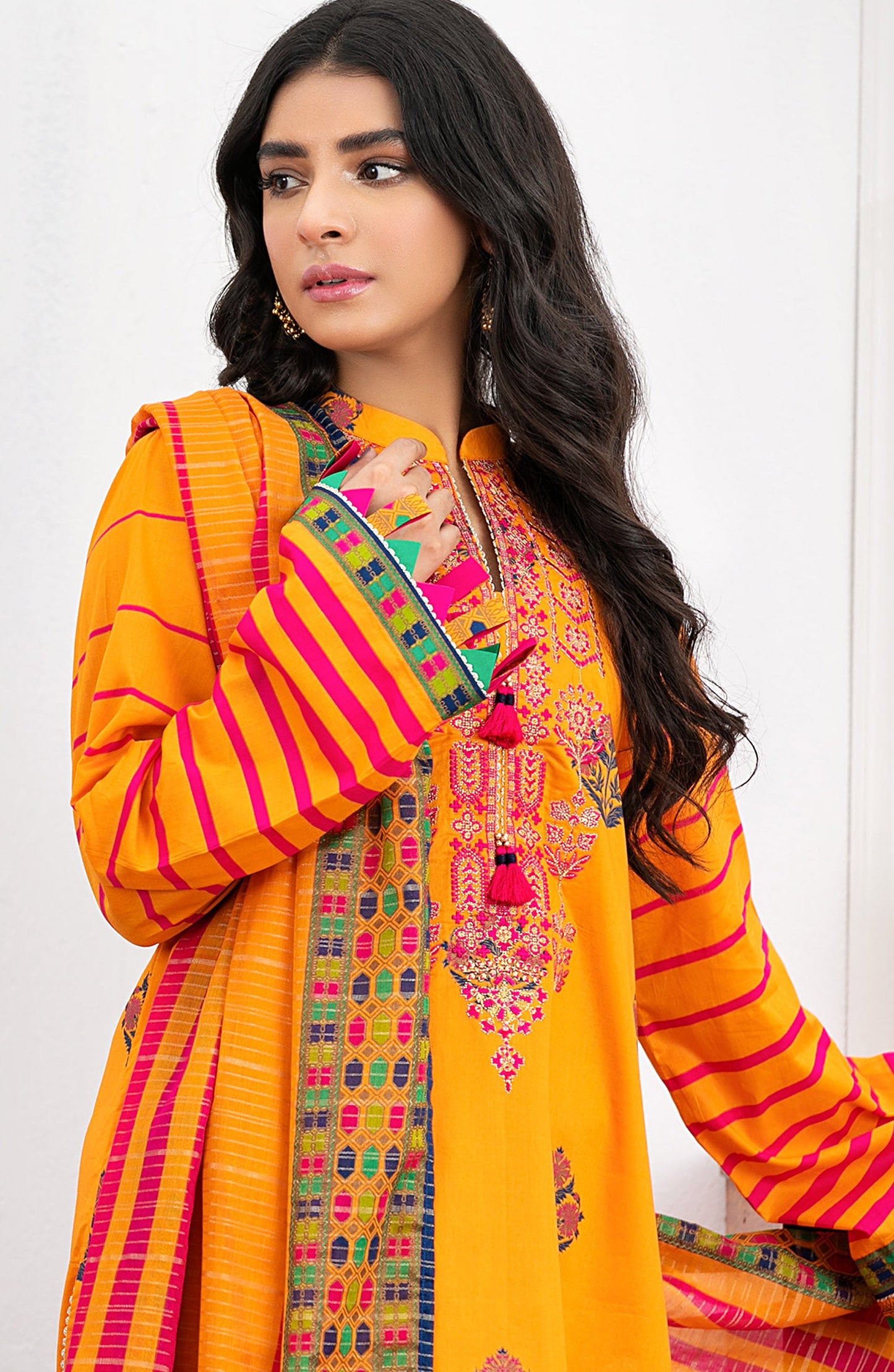 Orient - Unstitched 3 Piece Embroidered Lawn Suit