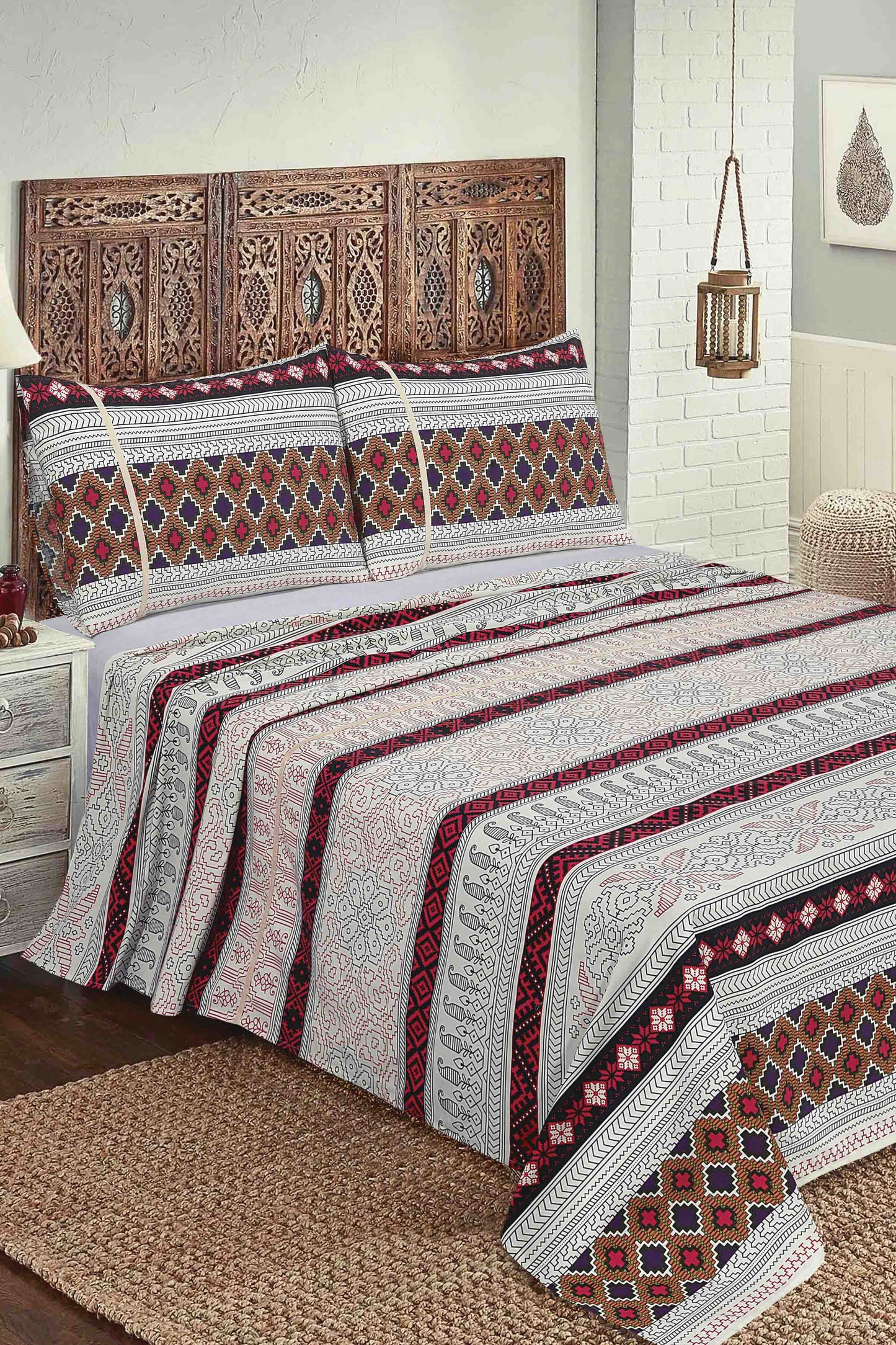 Nishat Linen - Cross Stitch Sheet Set