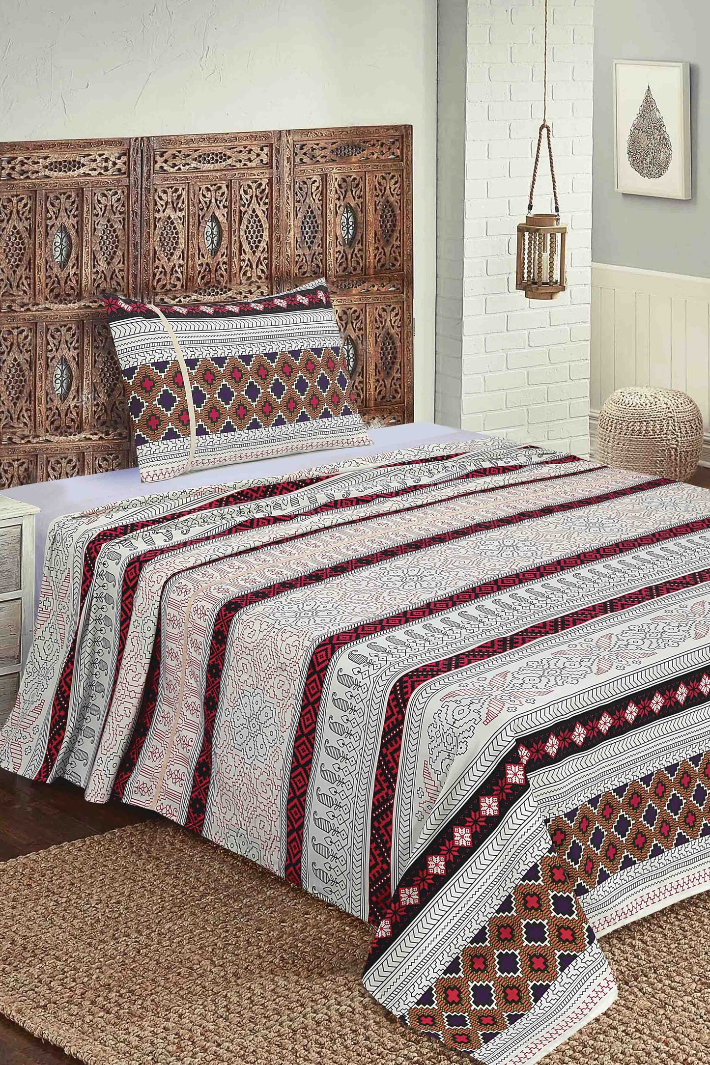 Nishat Linen - Cross Stitch Sheet Set