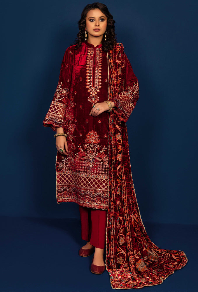 Adan's Libas - Plachi Embroidered Unstitched 5403