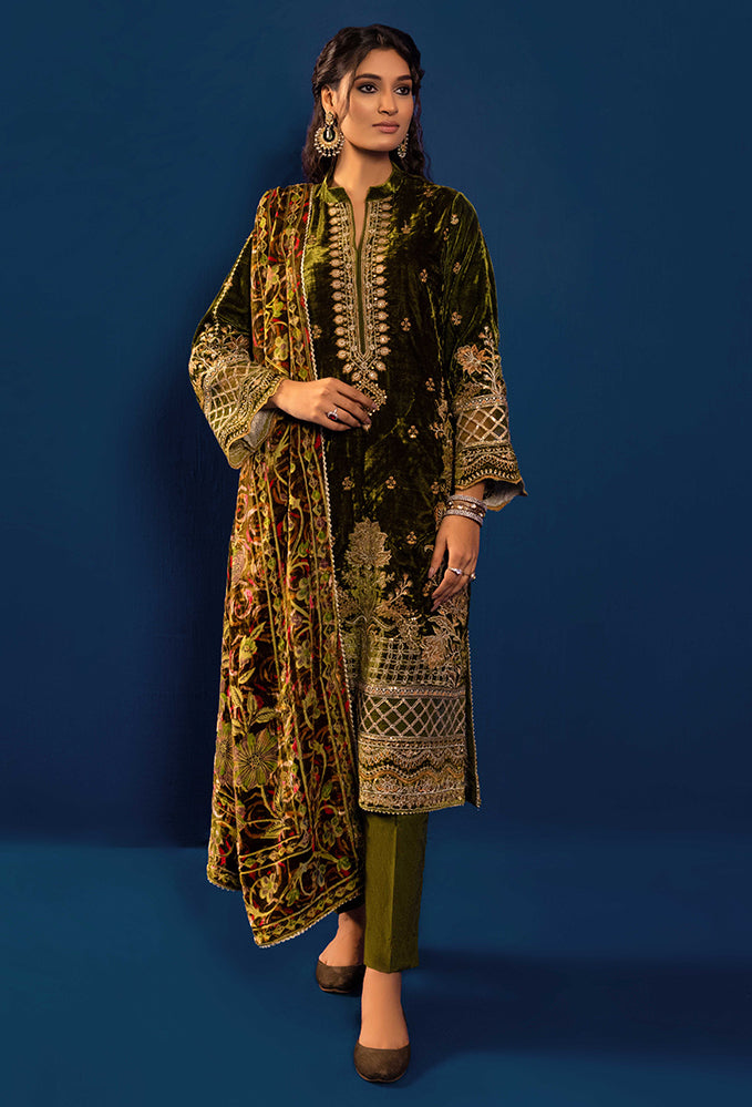 Adan's Libas - Plachi Embroidered Unstitched 5409