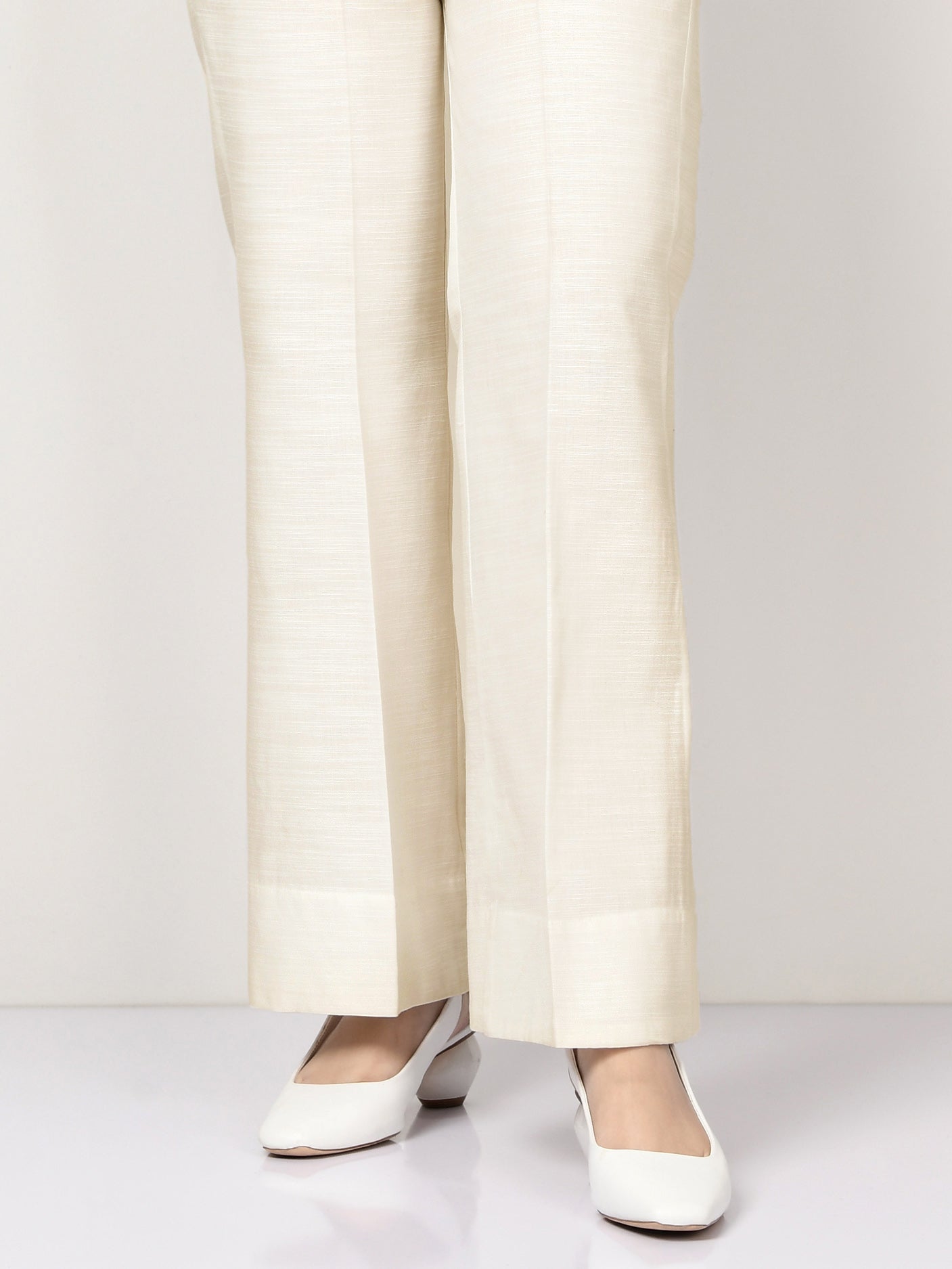 Limelight - Silk Bootcut Pants - Off White