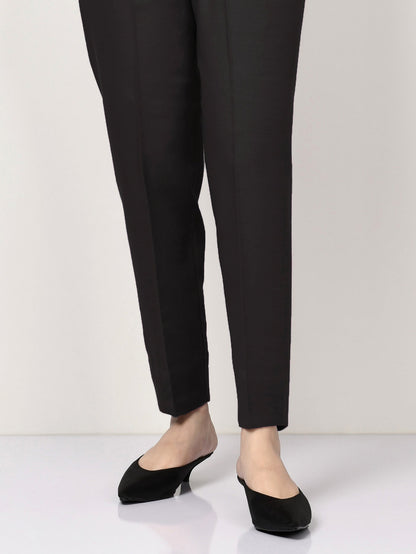 Limelight - Raw Silk Trouser -  Black