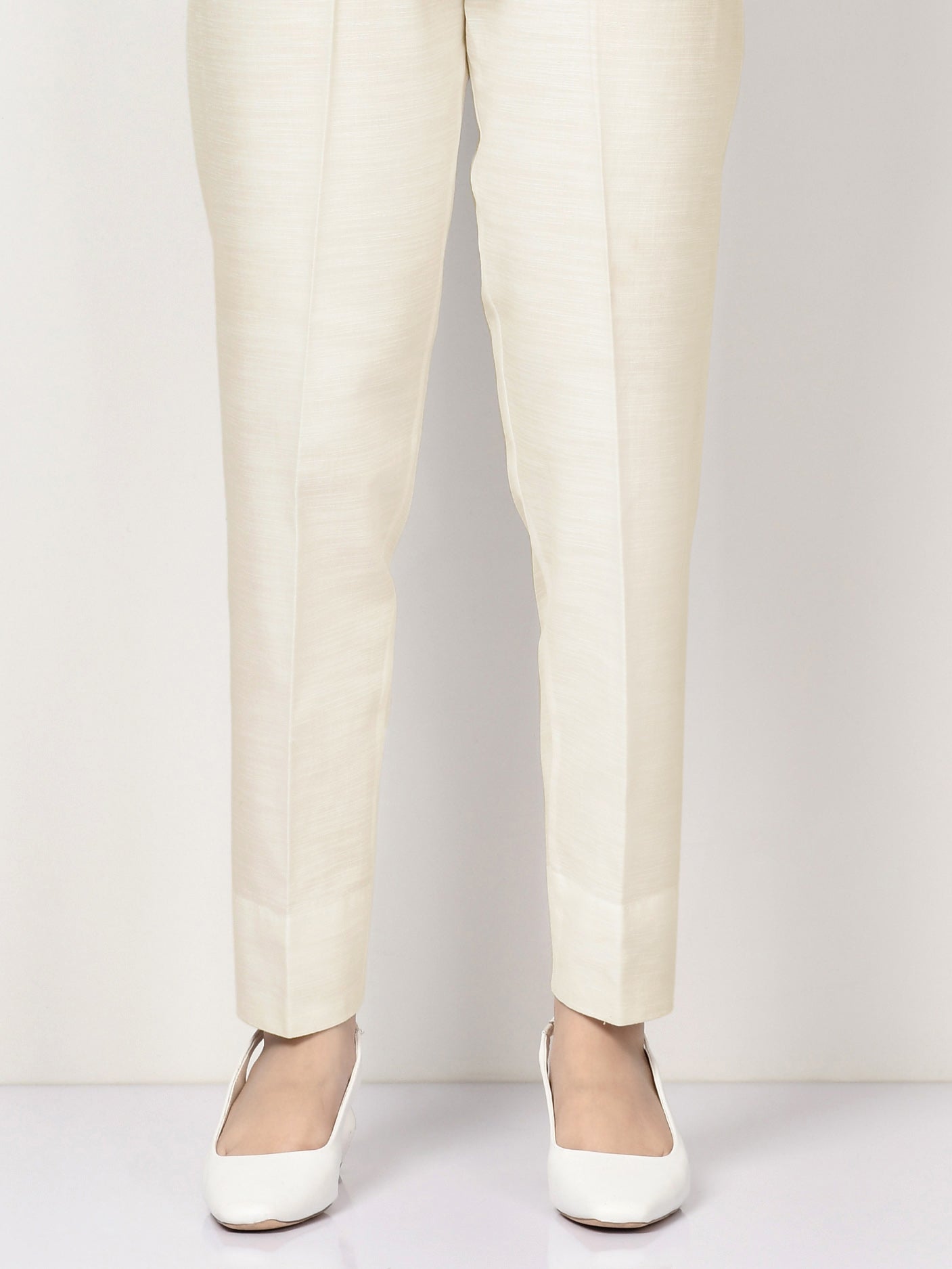 Limelight - Silk Straight Trouser - Off White