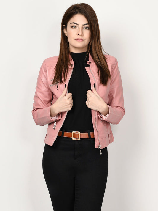 Limelight - Leather Jacket - Tea Pink